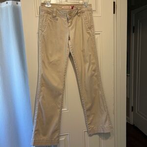 Aeropostale khaki flare pants
